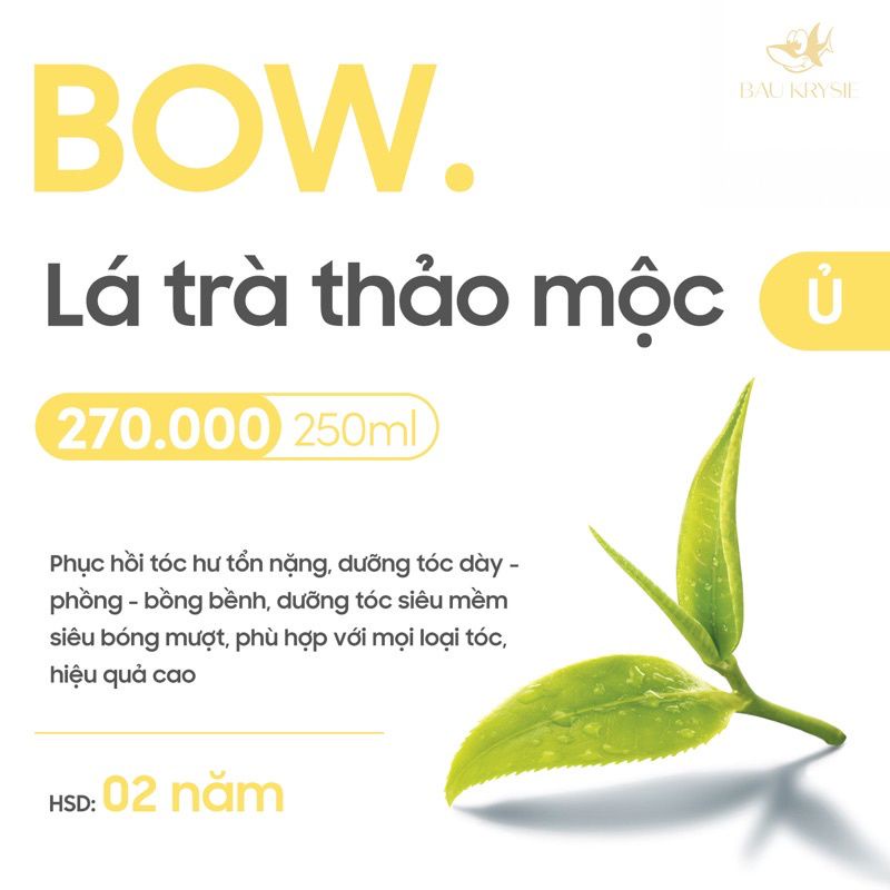 BOW Deep Repairing Hair Mask - Ủ Tóc Lá Trà Thảo