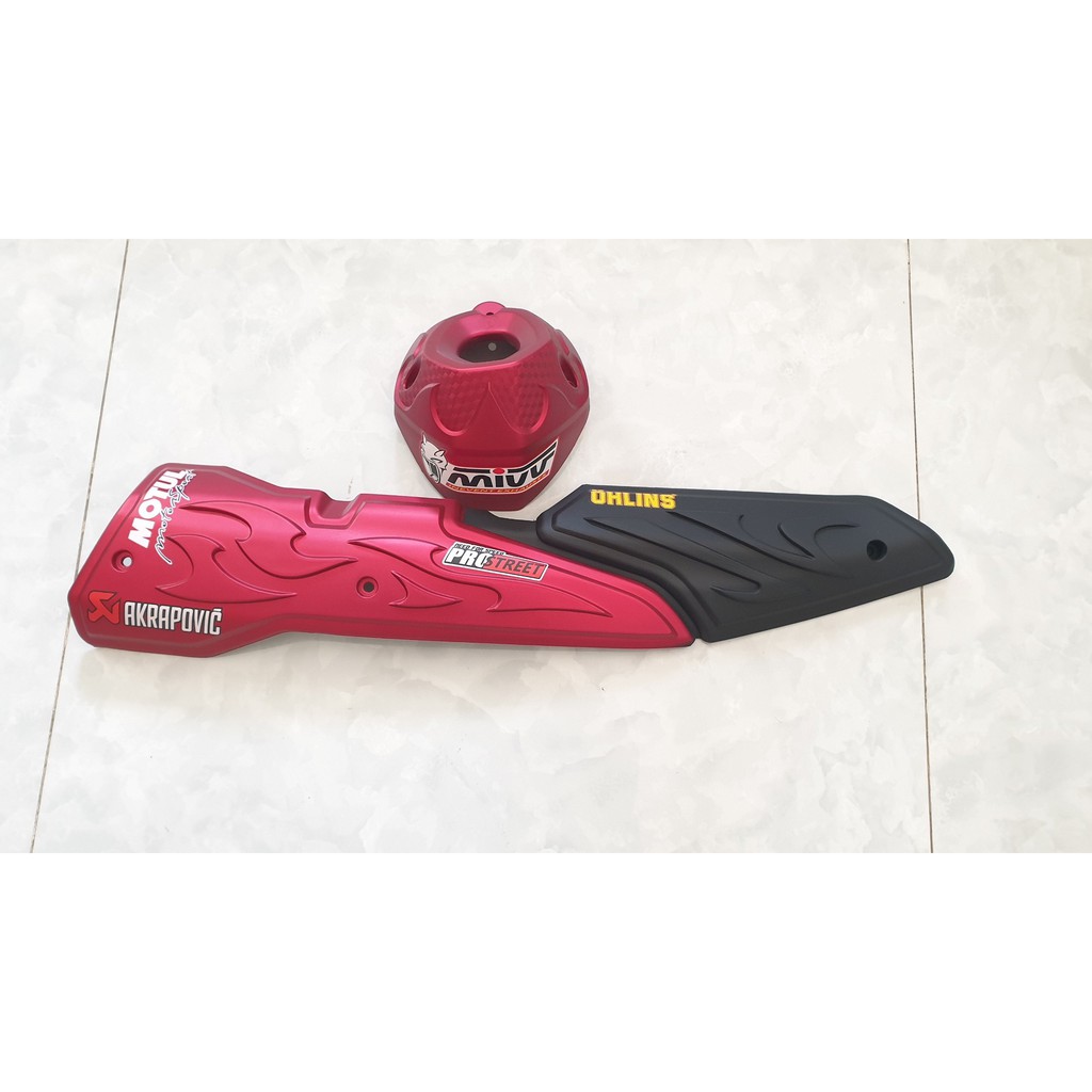 Ốp pô exciter 155 - ex 155 vva ,  ( 1 Bộ Đủ Ốp Pô + Chụp Đuôi Pô )