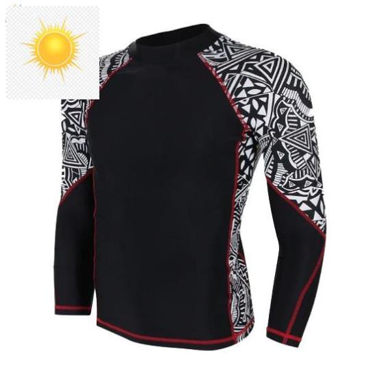 🕵️🕵️ Bộ đồ bơi nam Lan Hạnh thân rời, áo tay dài quần shorts Đen họa tiết 21088-DE103 🕵️ Xịn