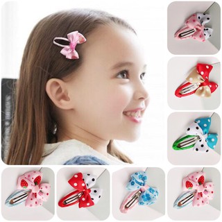 B66 Kẹp tóc nơ sét 3 chiếc kẹp mái cho bé