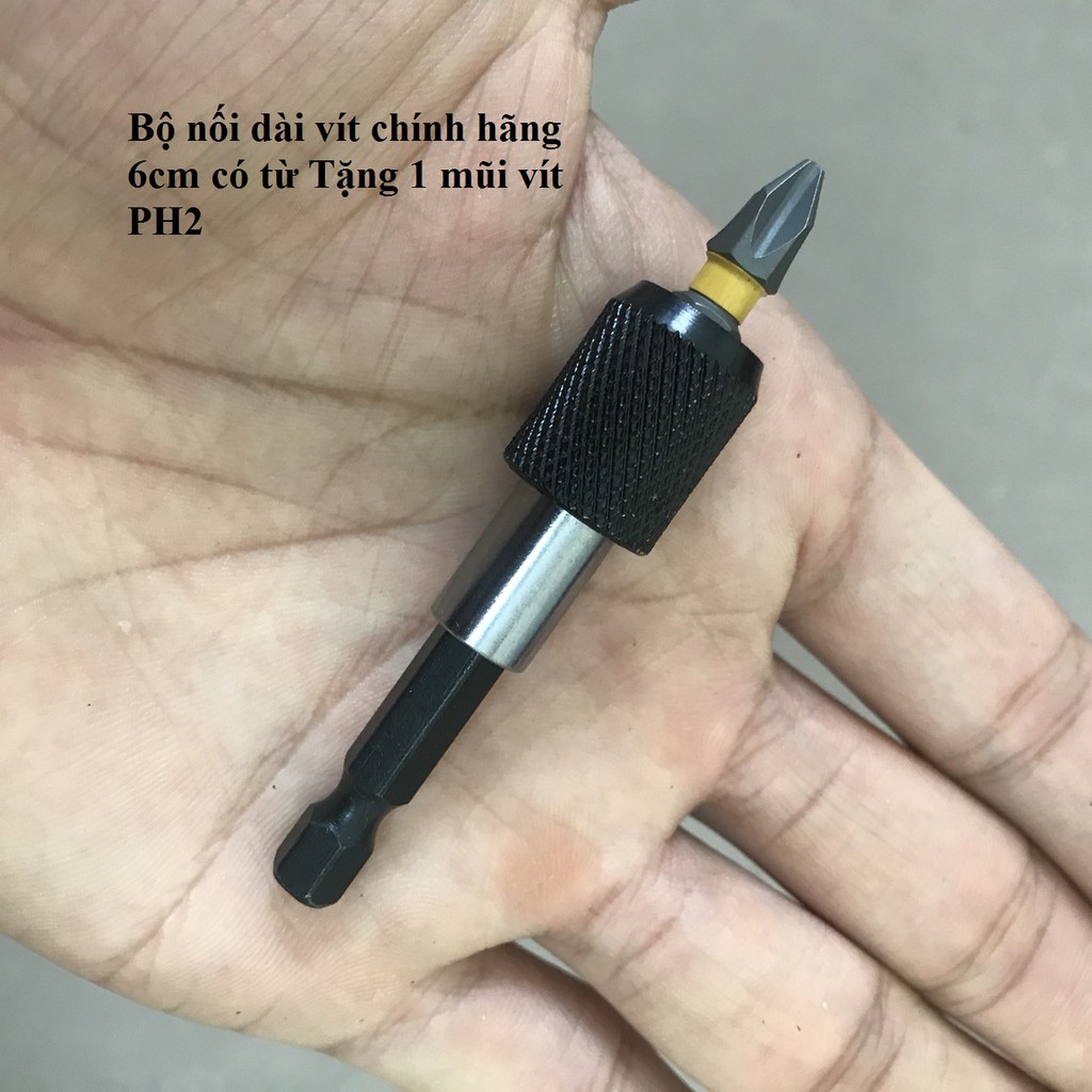 đầu nối dài mũi vít cho máy khoan chuôi lục giác dài 6mm Tặng 1 mũi vít