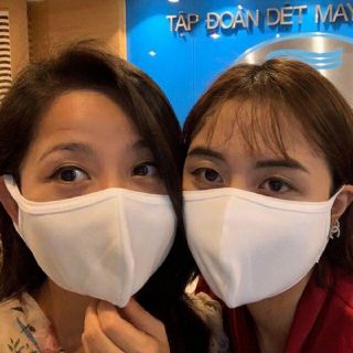 Khẩu trang vải dệt kim Đông Xuân, túi 10 cái, chất lượng Nhật Bản