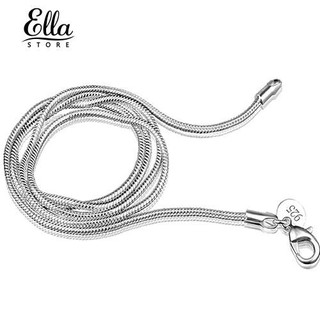 Ellastore Lady 925 Sterling Silver 2mm Snake Chain Lobster Clasp Necklace
