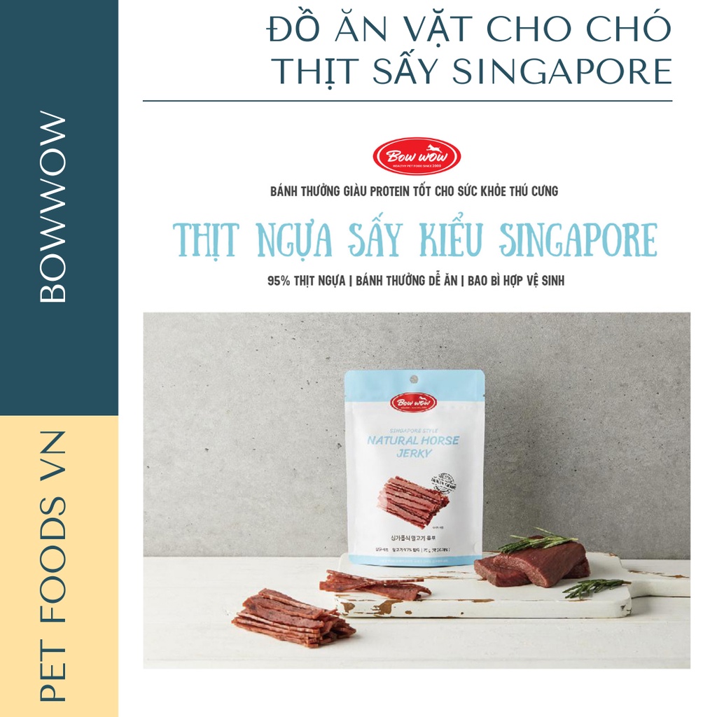 Thịt sấy kiểu Singapore cho chó BOWWOW 70g