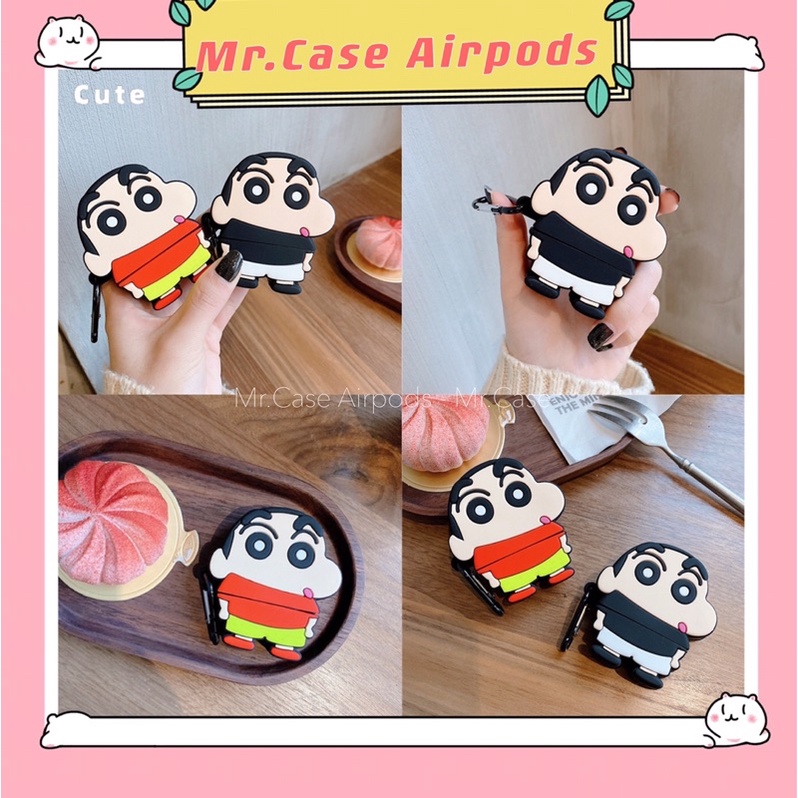 Case Airpods 1/2 /Pro Vỏ Ốp Tai Nghe Hình Shin Đang Yêu - Mr.Case AirPods