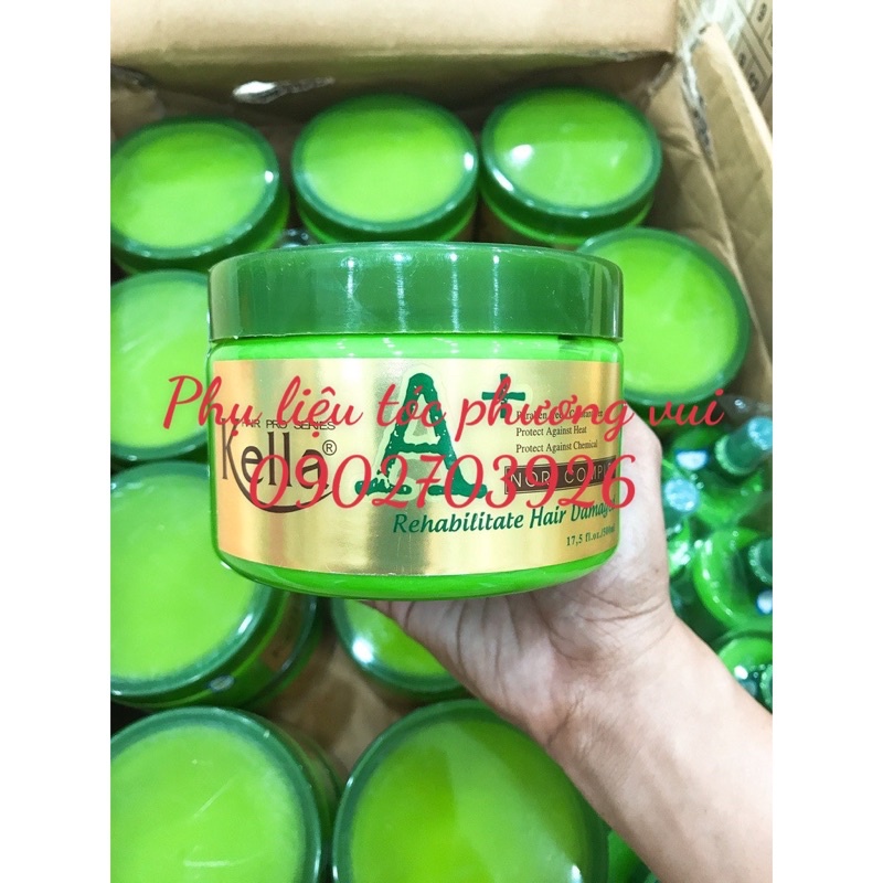 hấp dầu kella A nor complex + màu xanh 500ml phục hồi nuôi dưỡng làm mềm tóc giúp mái tóc luôn vào nếp xuống mềm óng ả