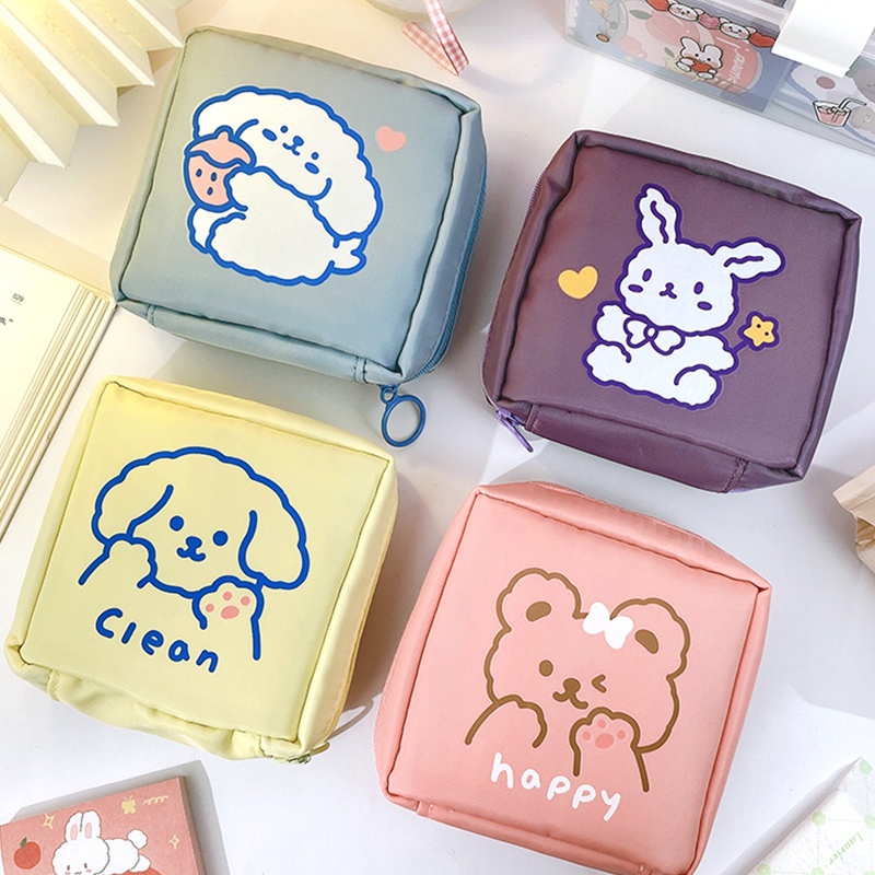 Túi Đựng Khăn Giấy Vệ Sinh Chống Thấm Nước Họa Tiết Hoạt Hình Dễ Thương