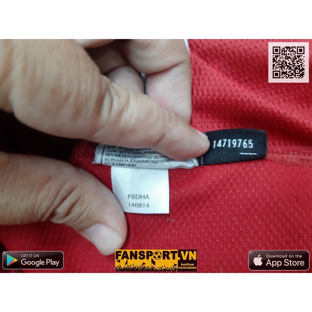 Áo đấu bóng đá Manchester United 2006-2007 home shirt jersey red 146814 Nike