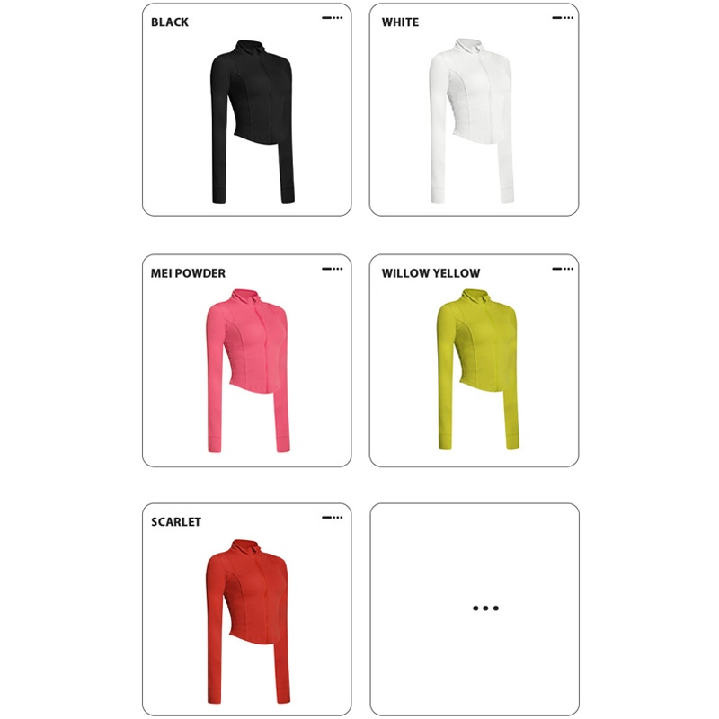 Lululemon  Áo Khoác Thể Thao Cổ Cao Co Giãn Có Khóa Kéo Thời Trang Tập Yoga Cho Nữ 9045