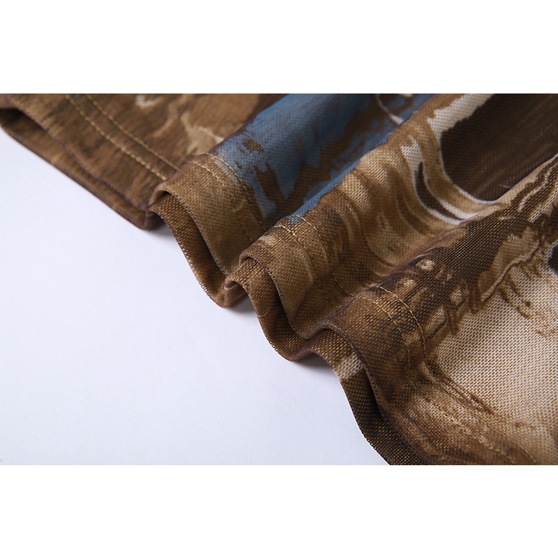 Áo Hai Dây Hở Lưng In Họa Tiết Thời Trang Cho Nữ