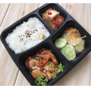 Set 50 Hộp Nhựa Đựng Cơm 4 Ngăn HT25 sẵn nắp