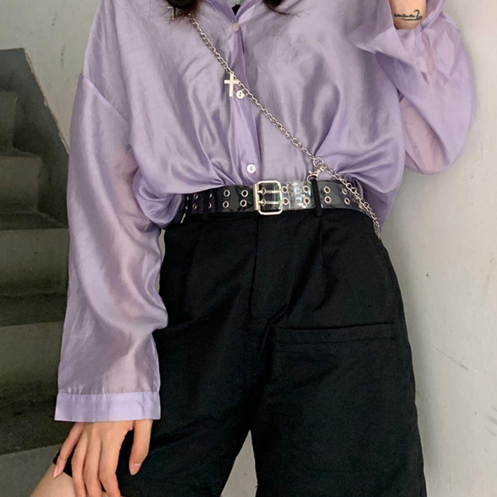 MXGOODS Thắt Lưng Trong Suốt Với Khóa Cài Bằng Nhựa PVC Nhiều Màu Thời Trang Cho Nữ