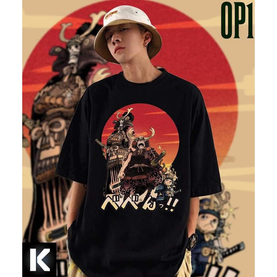 Áo tay lở Samurai Luffy unisex