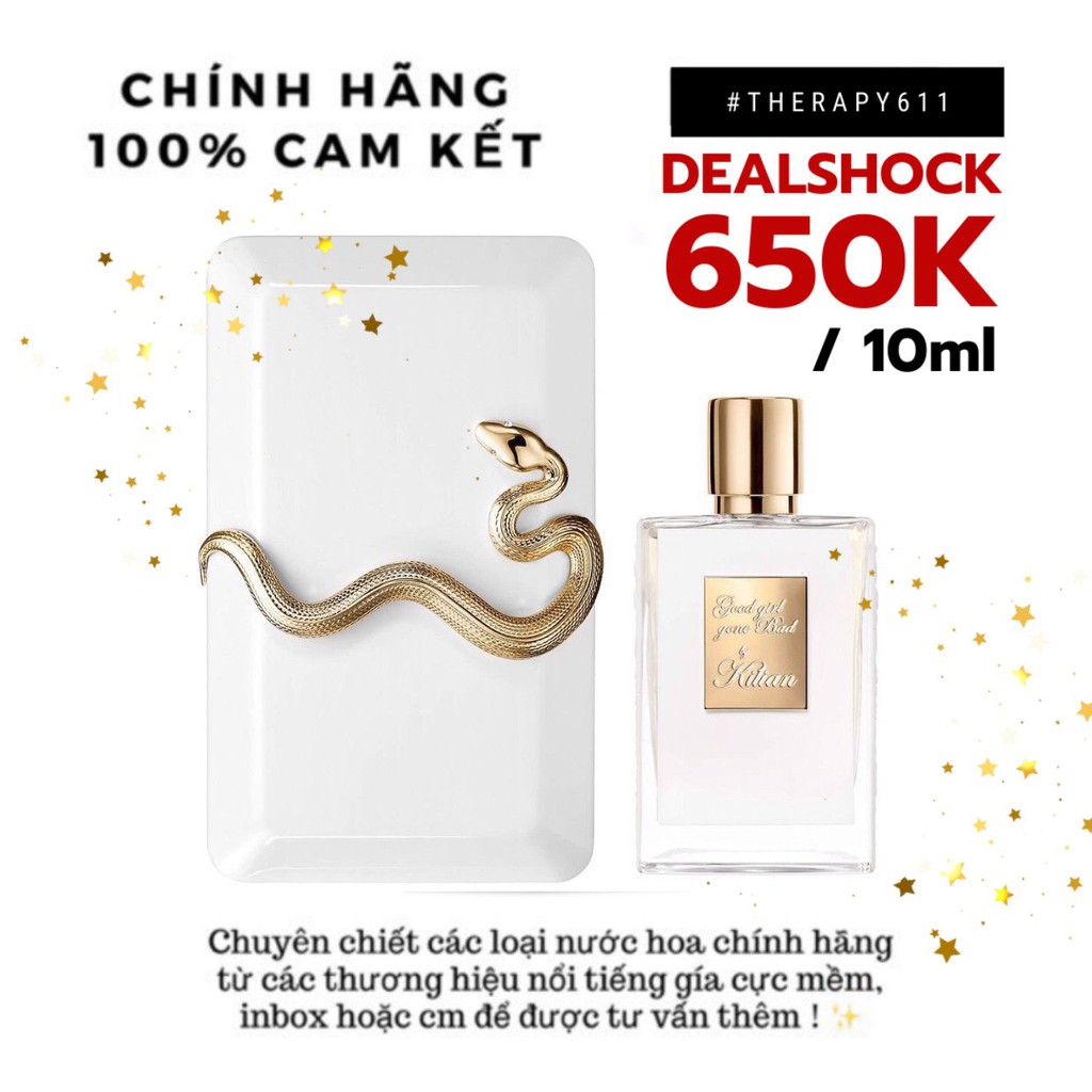 [𝗦𝗔𝗟𝗘]..::✨Mẫu thử nước hoa Good Girl Gone Bad By Killian ( Rắn trắng ) 5ml-10ml 10ml/20ml Spray / Chuẩn authentic✨::..