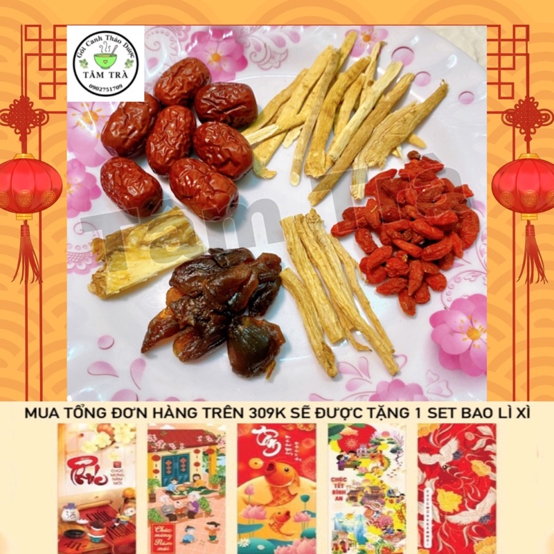Canh Tam Bảo-Bổ máu,dưỡng nhan,điều hòa kinh nguyệt -Gói Canh Thảo Dược -Tâm Trà