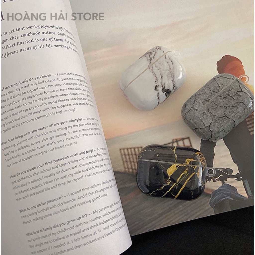 BAO CASE VỎ ỐP AIRPODS 1, AIRPODS 2, AIRPODS PRO HOẠ TIẾT VÂN ĐÁ CẨM THẠCH SIÊU SANG