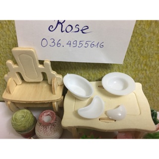Bát đĩa nhựa nhiều hình dùng trang trí nhà mô hình, nhà búp bê