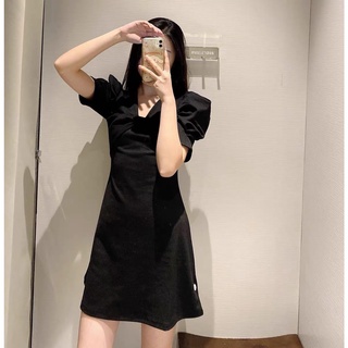 Váy Nữ Tay Bồng Cổ Nơ