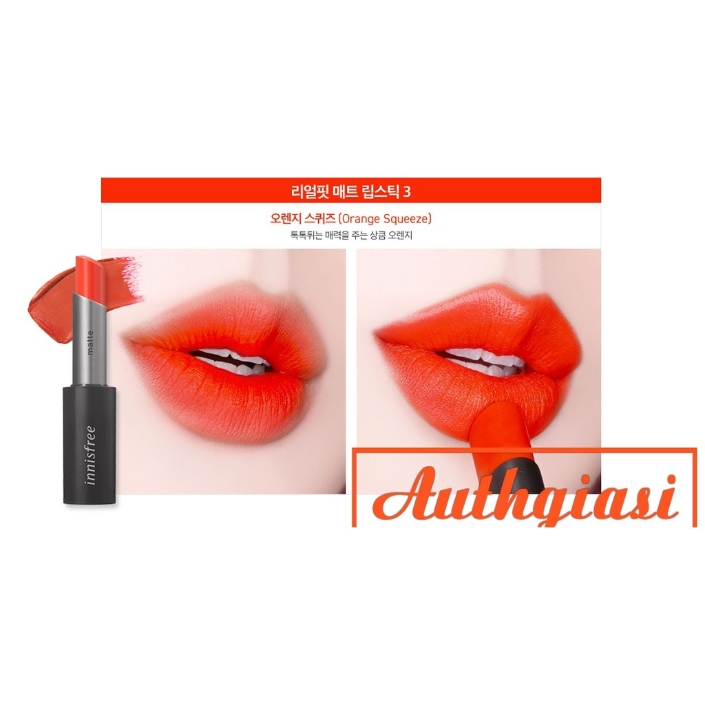 Son Thỏi Innisfree Real Fit Matte Lipstick phiên bản mới | BigBuy360 - bigbuy360.vn