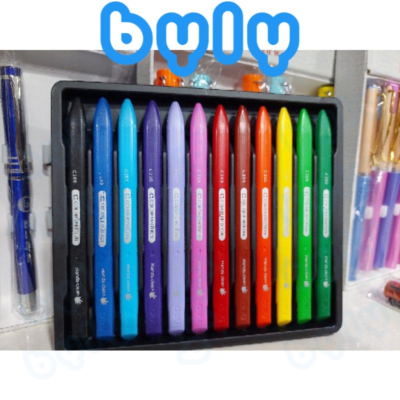 [Ship hoả tốc] Bút sáp màu Deli Color Emotion plastic crayons  C20000 - ByLy Store