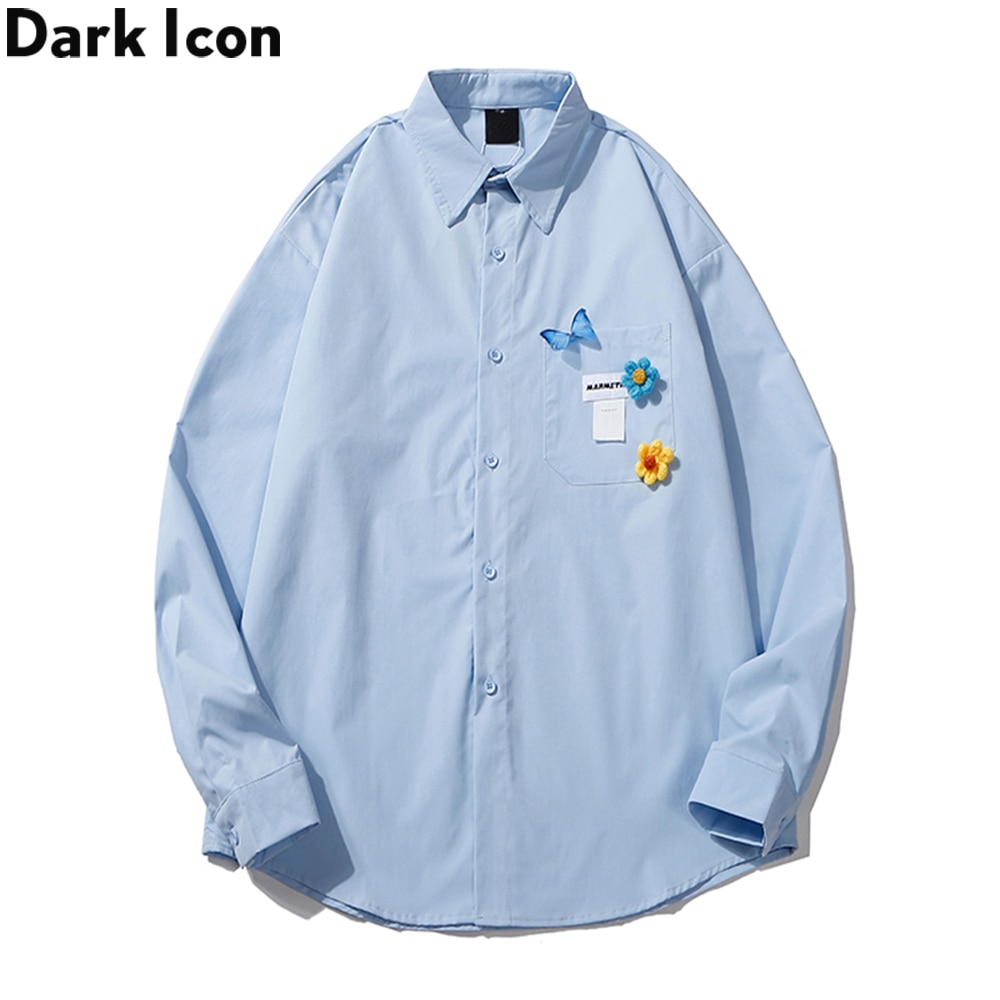 Áo sơ mi nam dài tay họa tiết hoa thiết kế thời trang