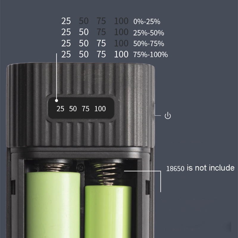 Sạc Dự Phòng 2 Pin 18650 21700 Có Đèn Led Và Đầu Ra Usb Diy