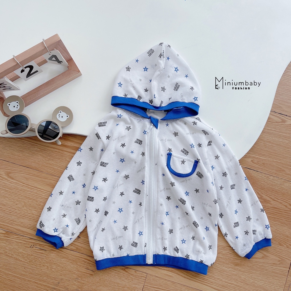 Áo khoắc chống nắng lưới thời trang cho bé trai/gái chất liệu cotton, miniumbabyfashion CN1211