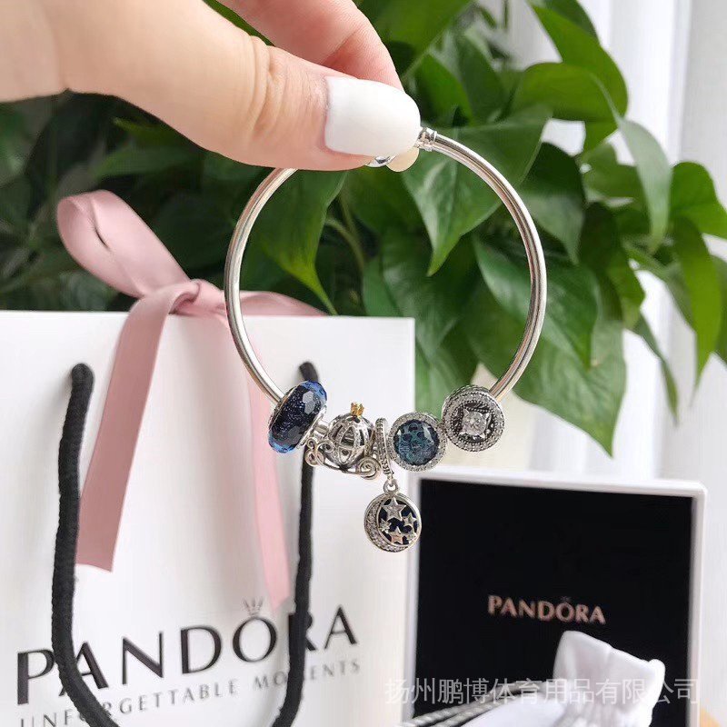 Vòng Tay Bạc 925 Trang Trí Hình Ngôi Sao Và Bí Ngô Phong Cách Pandora A3 as68 as3412