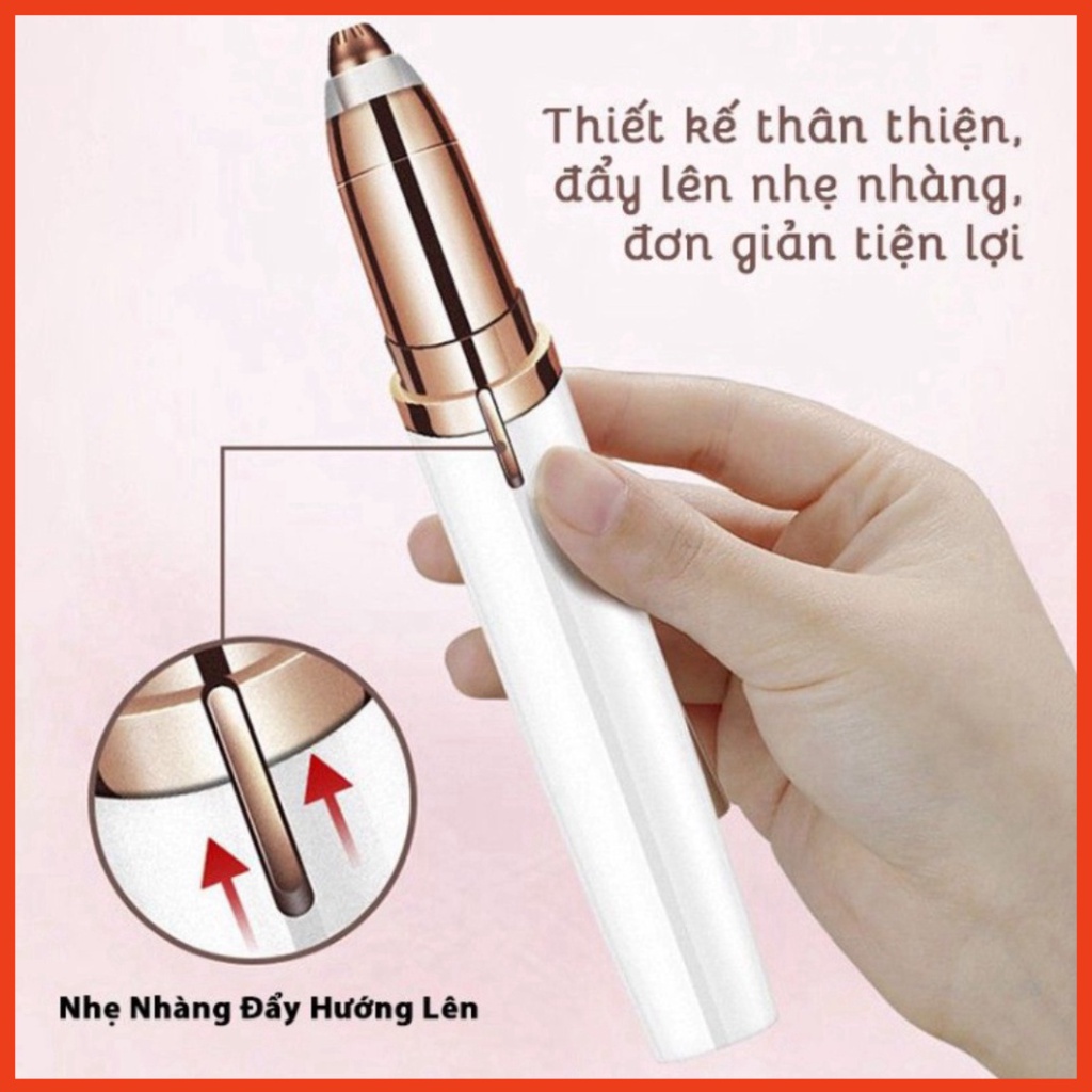 Bút tỉa lông mày - Máy tỉa lông mày với lưỡi cạo 360 đa năng tạo kiểu chân mày theo ý muốn, sạc usb