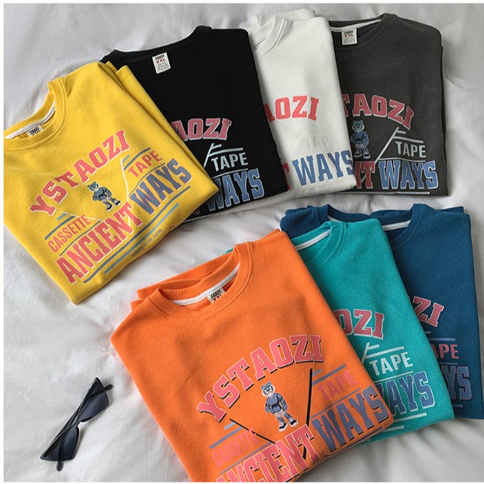 Áo thun tay ngắn cổ tròn chất liệu Cotton in họa tiết thời trang mùa hè cho nam