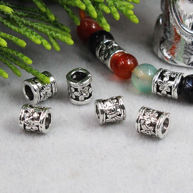 Charm trụ họa tiết bông hoa - KL056