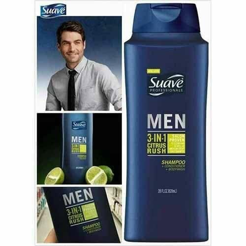 Sữa Tắm Gội Xã Nam Suave Professional Men 3 In 1 828ml