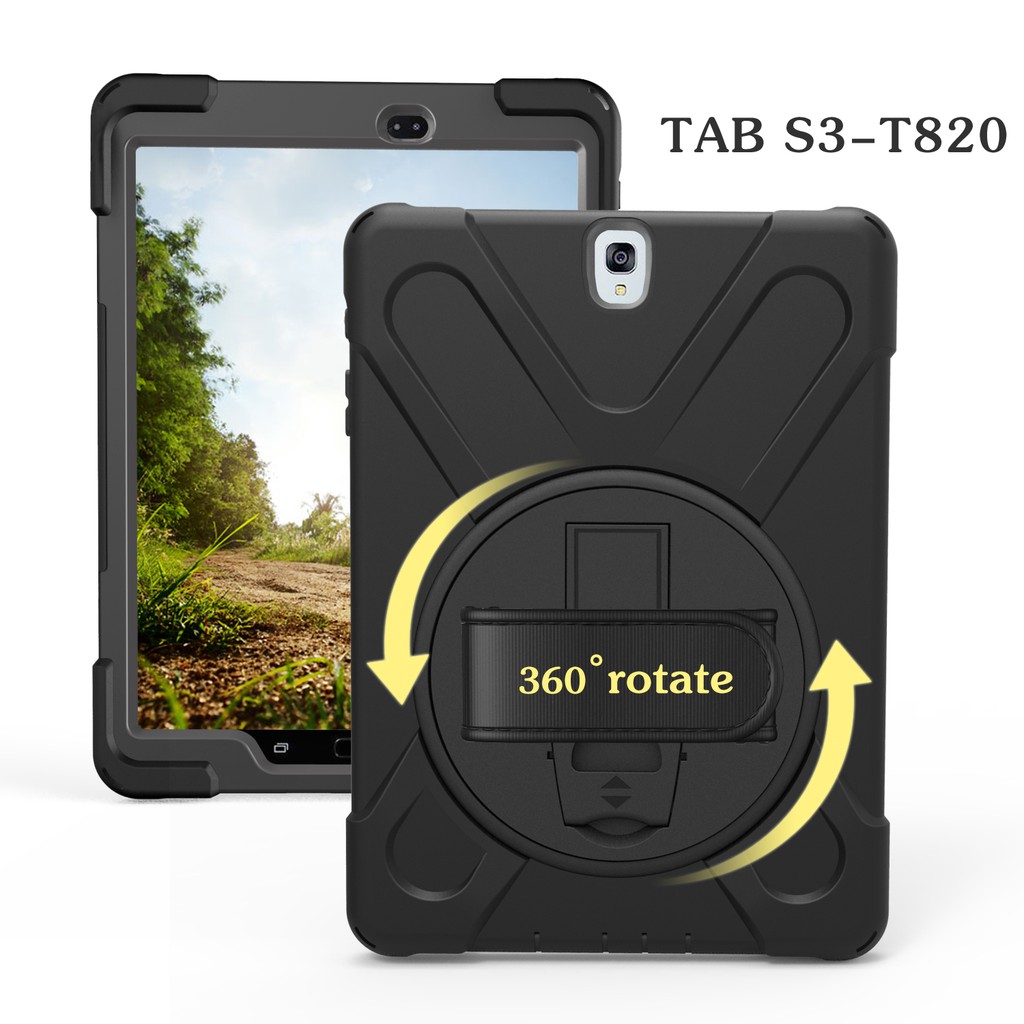Ốp Máy Tính Bảng Cứng Chống Sốc Có Giá Đỡ Xoay 360 Độ Cho Samsung Galaxy Tab S3 9.7 Sm-T820 T825