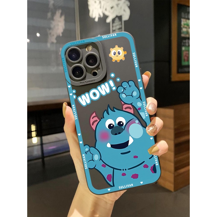 Ốp Điện Thoại Cạnh Vuông In Hình Quái Vật Mike Sullivan Cho Samsung Galaxy S22 Plus Note 20 Ultra S21 FE S20