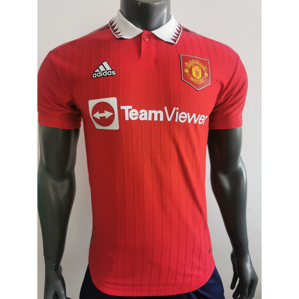 Áo Thun Bóng Đá Màu Đỏ In Logo ChengXing MANCHESTER UNITED 2021-22 Cho Nam Và Nữ