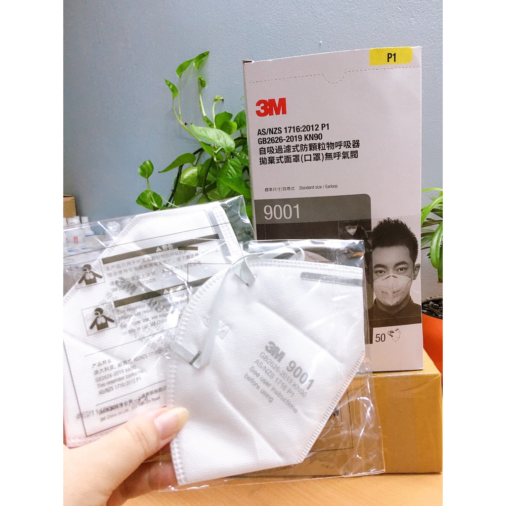 Khẩu trang 3M 9001 không van chính hãng- tân bình