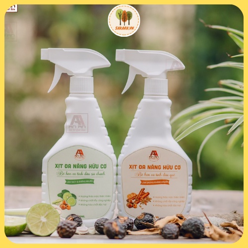 Xịt đa năng HASA xịt hữu cớ khử mùi bề mặt bếp, bàn ghế, kệ tủ tinh dầu quế, sả chanh, bồ hòn - sp 36