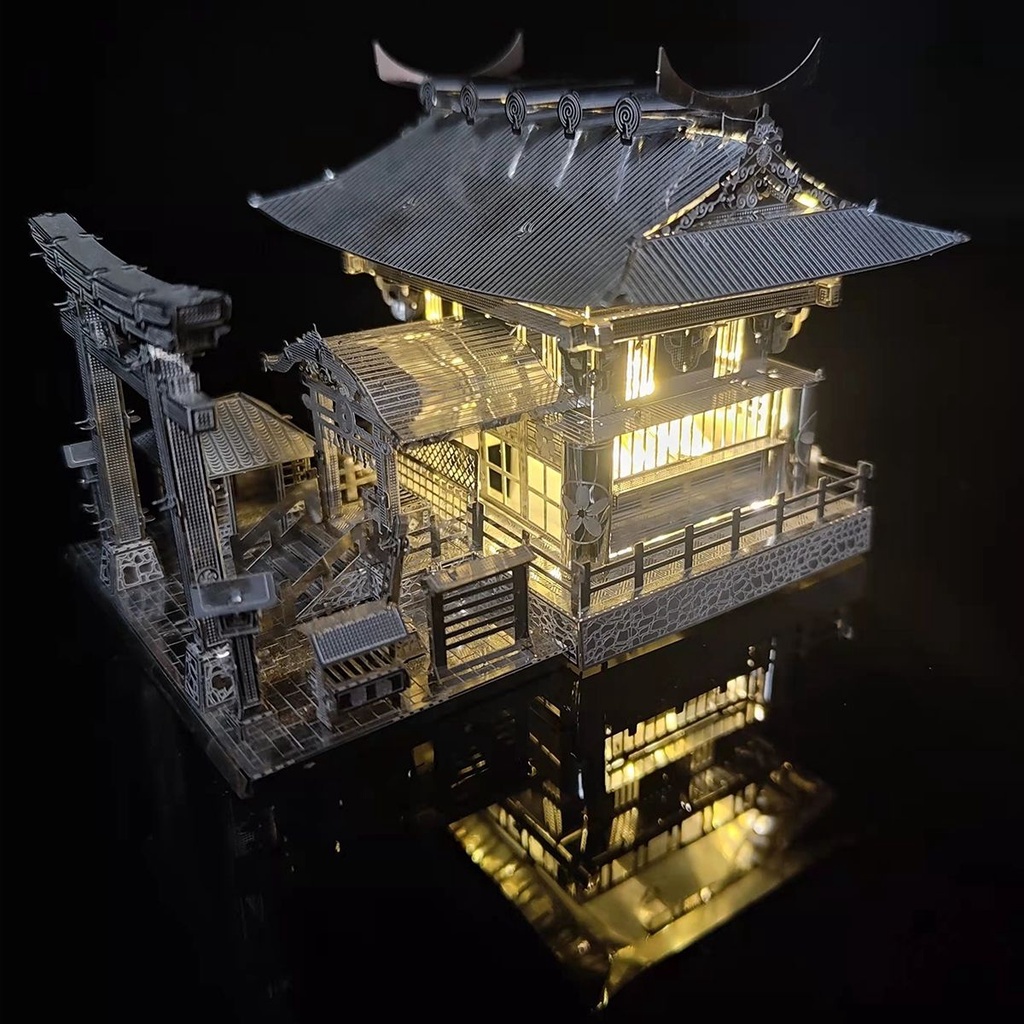 Đồ Chơi Lắp Ráp Mô Hình Nhà Shrine 3D Bằng Kim Loại DIY