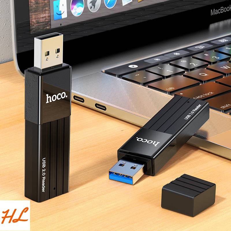 Đầu Đọc Thẻ Nhớ 2.0 / 3.0 Hoco HB20 Mindful - Hỗ Trợ Khe MicroSD / SD - Hưng Long PC