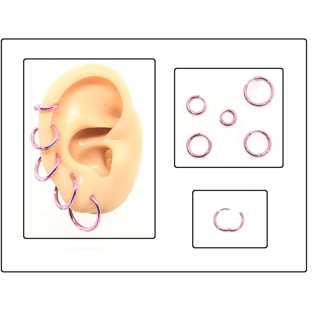 Khuyên vòng uniex màu hồng