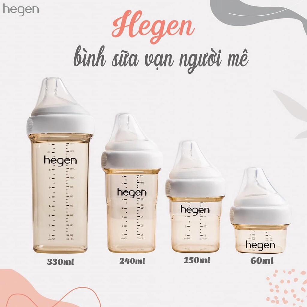 Bình sữa Hegen cao cấp 60ml 150ml 240ml 330ml cam kết chính hãng