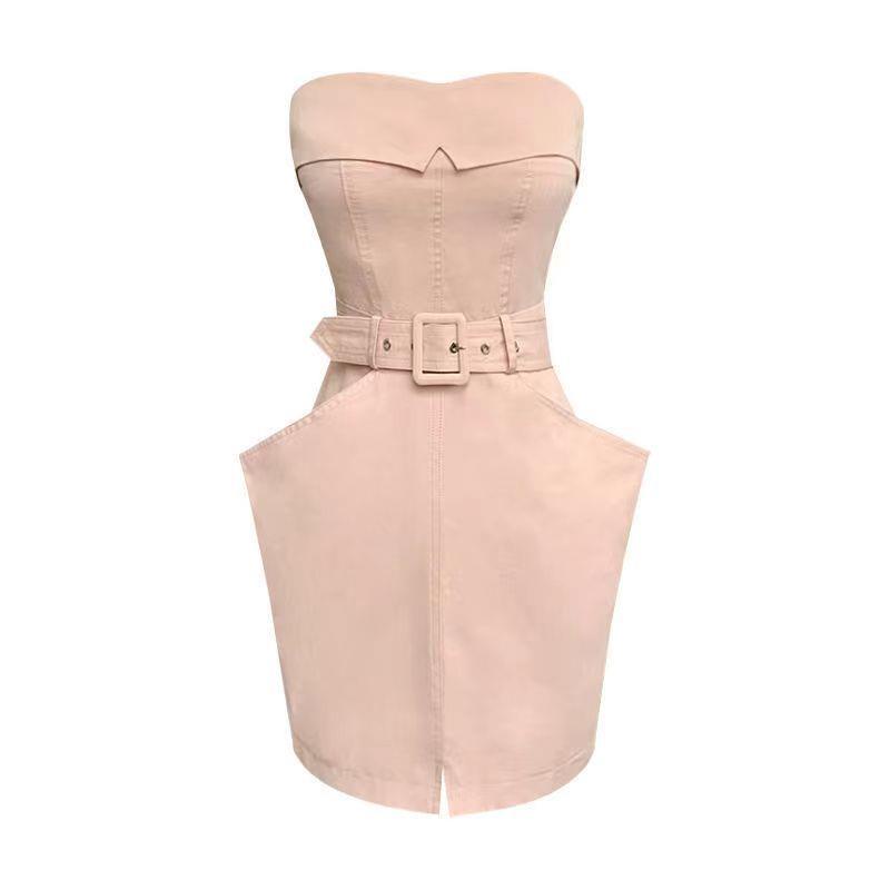 Doggyqin jue Set Đầm Ống Xẻ Tà Ôm Eo Phong Cách Retro Cho Cặp Đôi