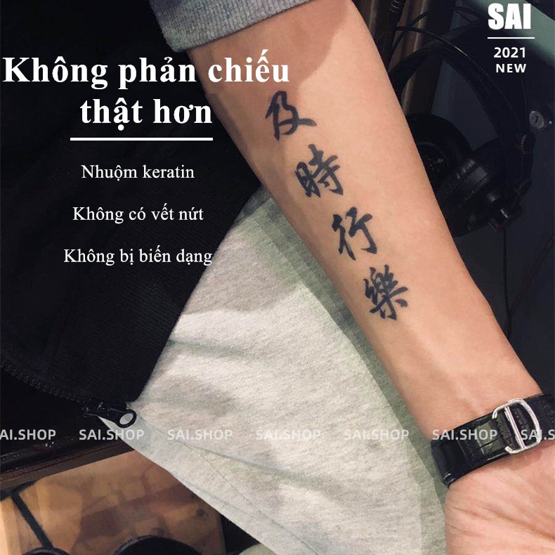 Miếng dán hình xăm tạm thời SAI MAGIC TATTOO 019 kích thước 10CM×06CM chống thấm nước lâu trôi lên đến 2 tuần