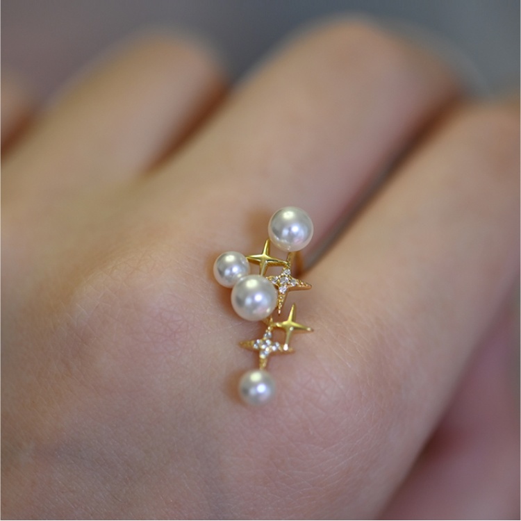 Bông Tai Ngôi Sao Năm Cánh Đính Đá Lấp Lánh Phong Cách Hàn Quốc