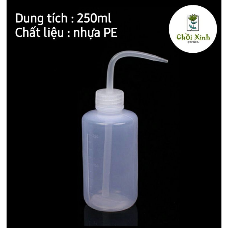 Bình tưới nước sen đá, xương rồng, tiểu cảnh vòi cong dung tích 250ml