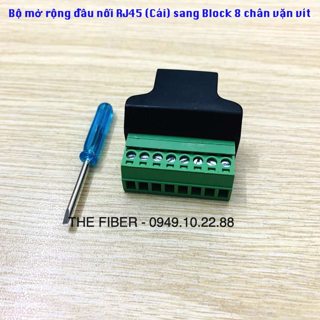 Bộ mở rộng đầu nối RJ45 sang Block 8 chân vặt vít