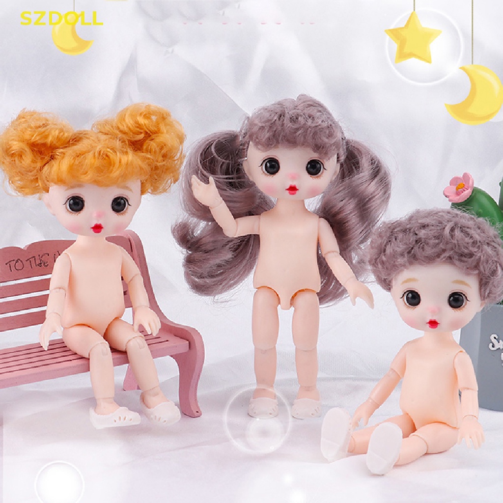 Búp Bê Cơ Thể Người Tỉ Lệ 1 / 8 17cm 13 Khớp Nối Trang Phục Cho Bé Gái