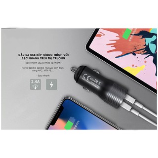 Adapter Sạc Ô Tô 2 Cổng Remax RCC221
