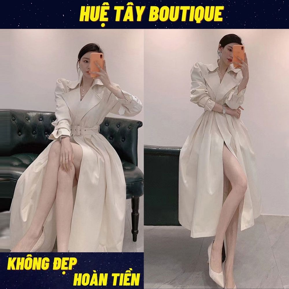 Set blazer nữ, set choàng blazer màu trắng kem chất kaki tuyết mưa cao cấp SKUS-118