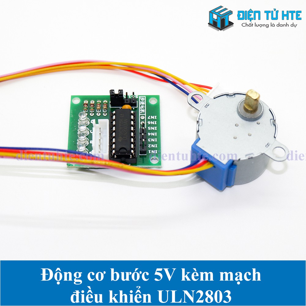 Động cơ bước 5V kèm mạch điều khiển ULN2803 [HTE Quy Nhơn CN2]